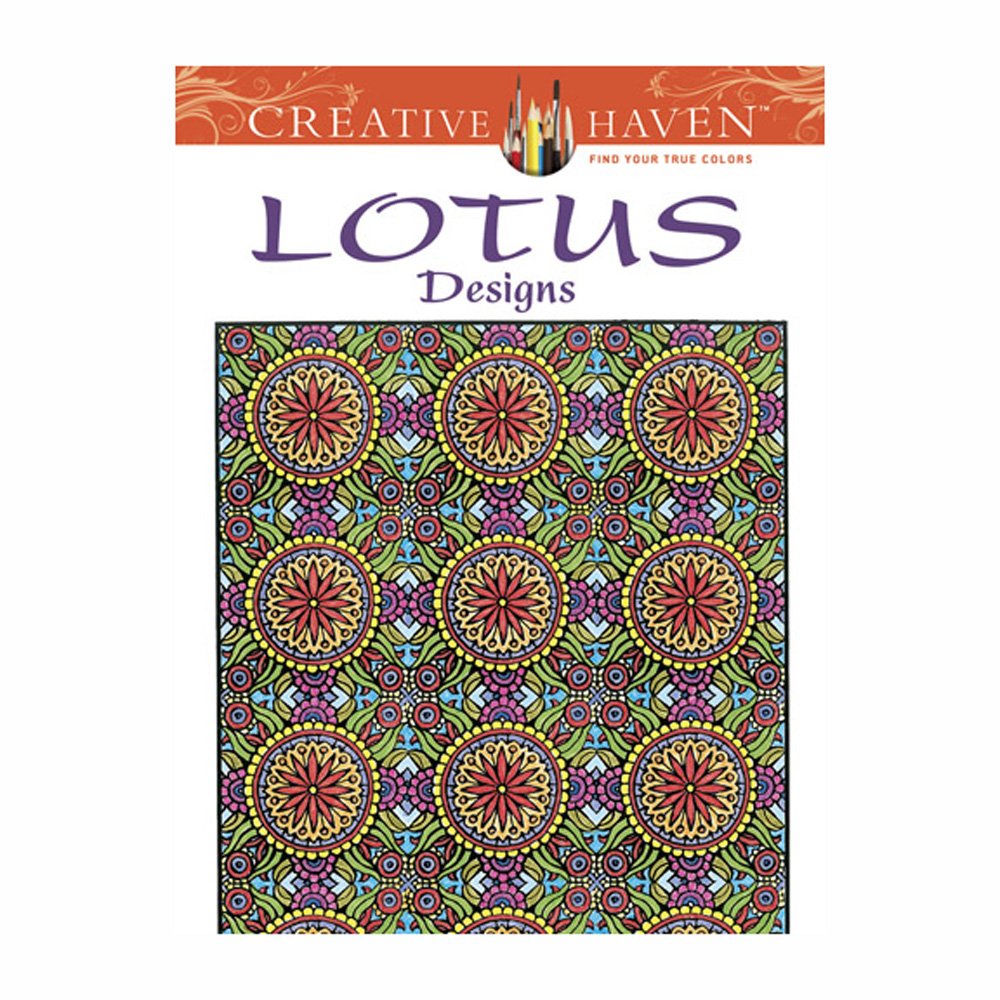 Creative Haven Lotus Designs Coloring Book (Creative Haven Coloring Books),Used