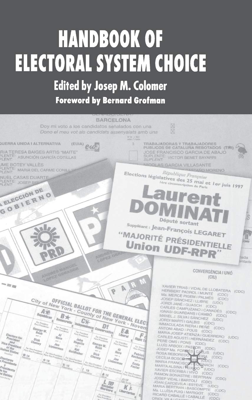 The Handbook of Electoral System Choice,Used