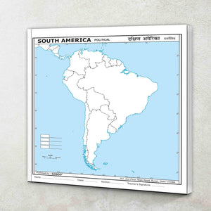 Small - 100 South America Political Outline Map For School|South America Political Map For School