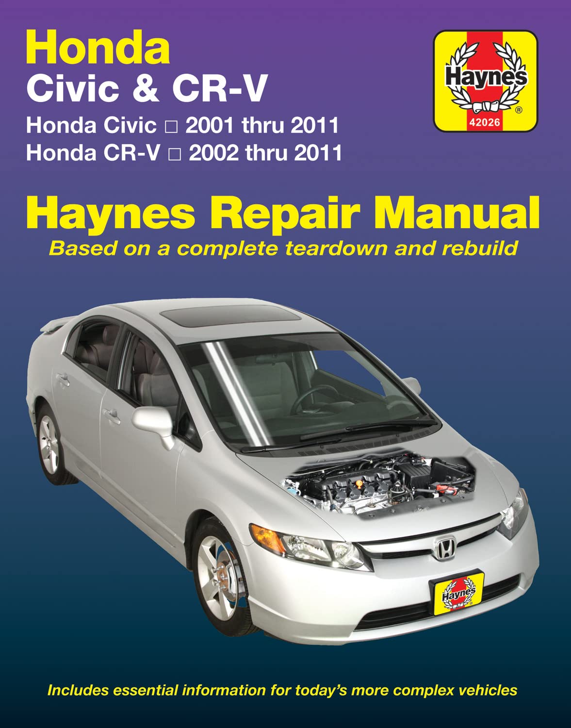 Honda Civic (0111) & CRV (0211) Haynes Repair Manual (USA) (Paperback),Used