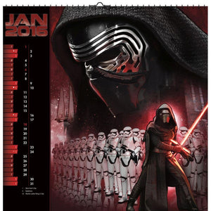 Star Wars Episode VII 2016 Deluxe Wall Calendar,Used