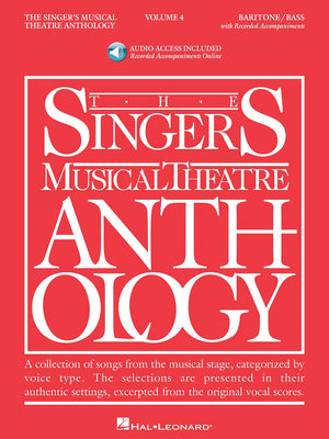 Singer's Musical Theatre Anthology  Volume 4 Baritone/Bass Book/Online Audio,Used
