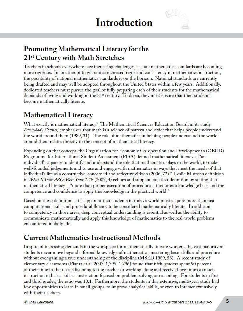 Daily Math Stretches: Building Conceptual Understanding Levels 35 (Guided Math),Used