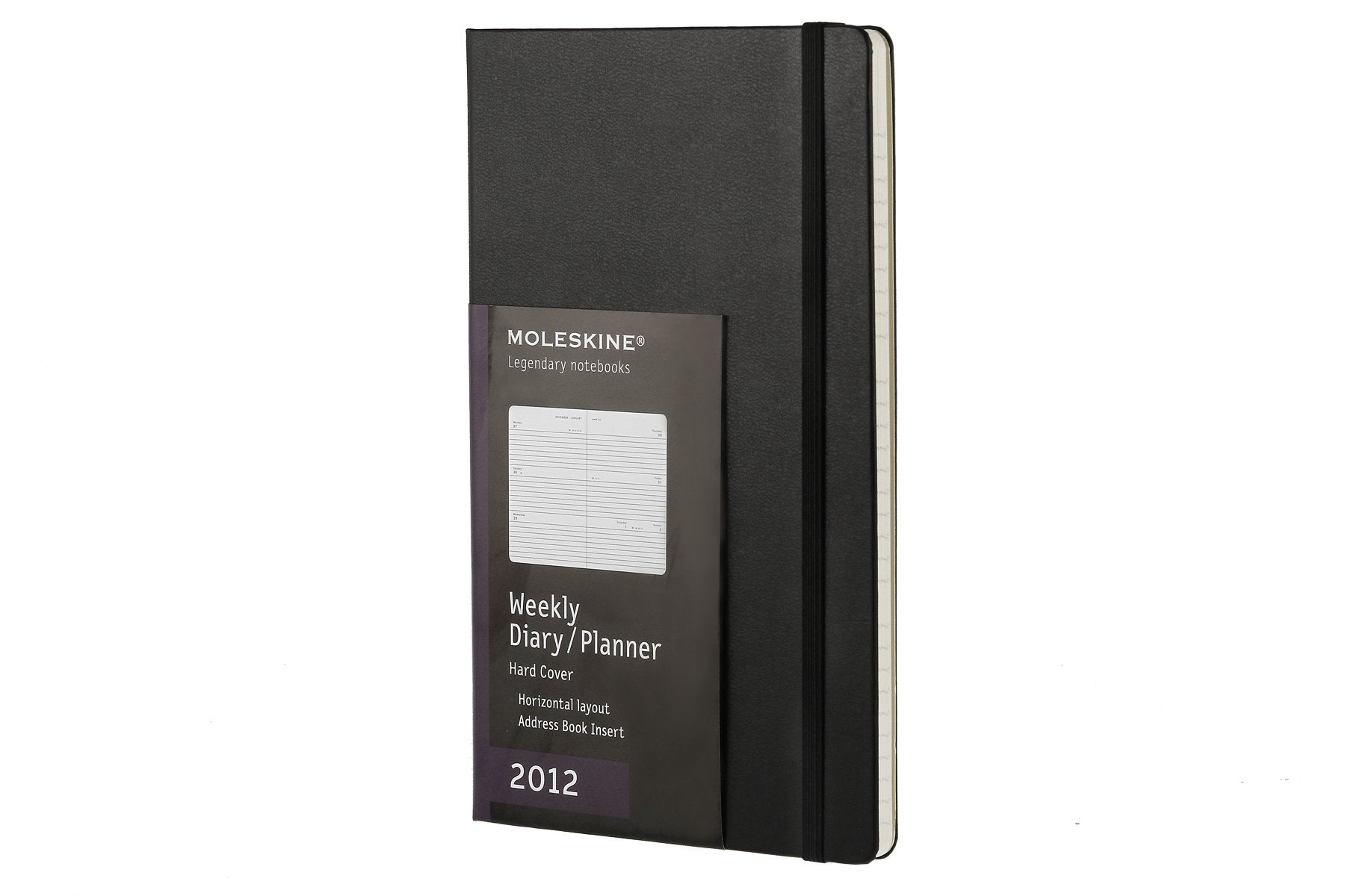 Moleskine 2012 12 Month Weekly Planner Horizontal Black Hard Cover Large