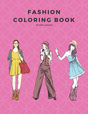 Fashion Coloring Book: 100 pages with 20 different fashion template, Gifts for girls to log their favorite style,Used