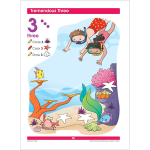 School Zone  Preschool Super Scholar Workbook  128 Pages, Ages 3 To 5, Preschool To Kindergarten, Alphabet, Numbers 112, Colo,Used