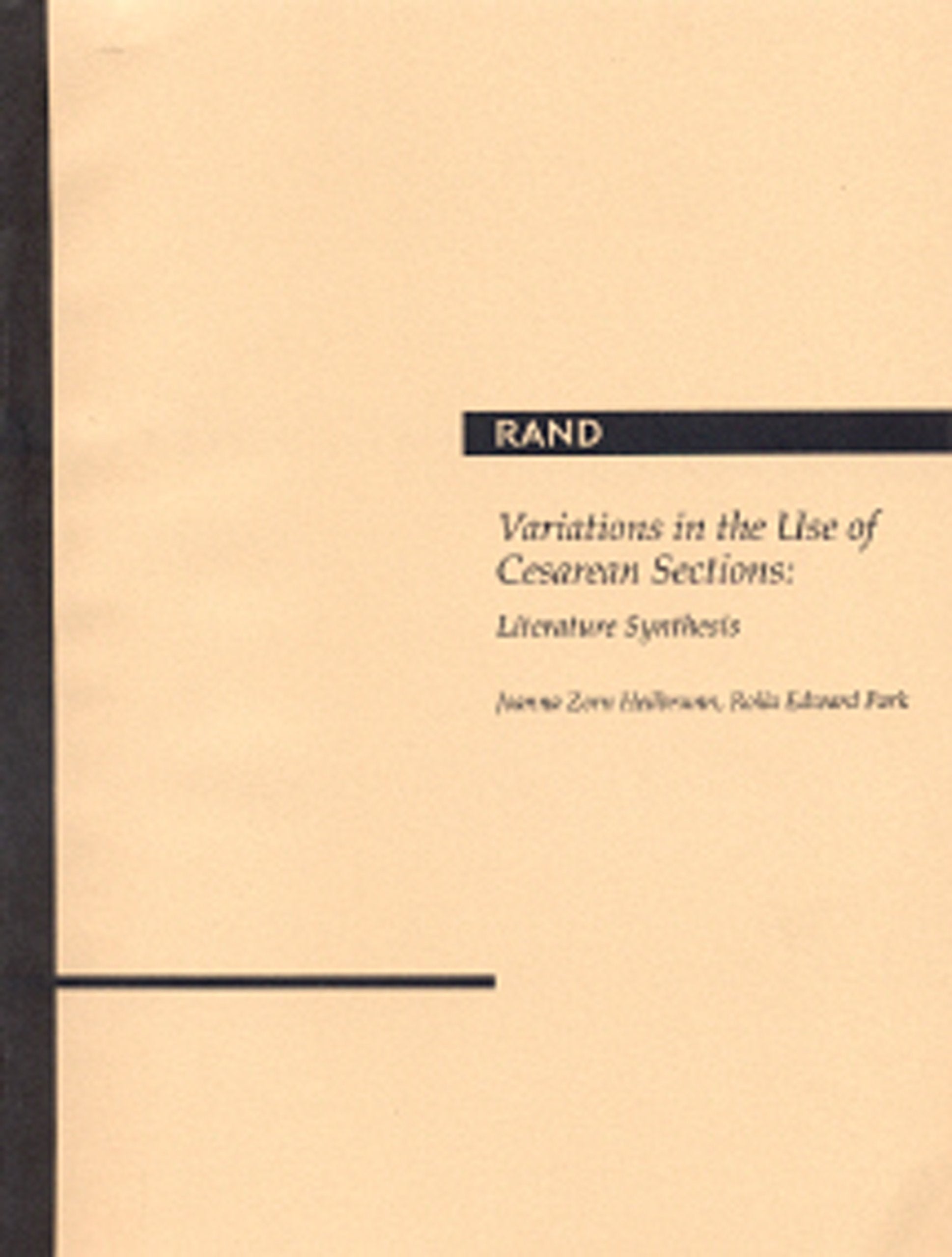 Variations In The Use Of Cesarean Sections: Literature Synthesis,Used