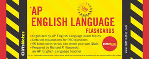 CliffsNotes AP English Language Flashcards (CliffsNotes (Paperback)),Used