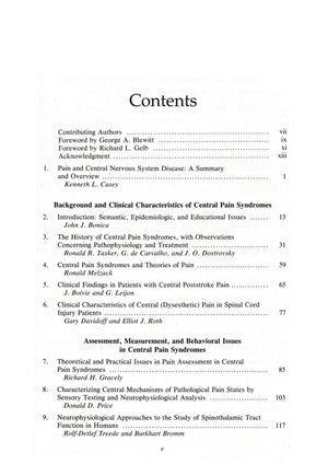 Pain and Central Nervous System Disease: The Central Pain Syndromes (BristolMyers/Squibb Symposium on Pain Research Series, No ,Used