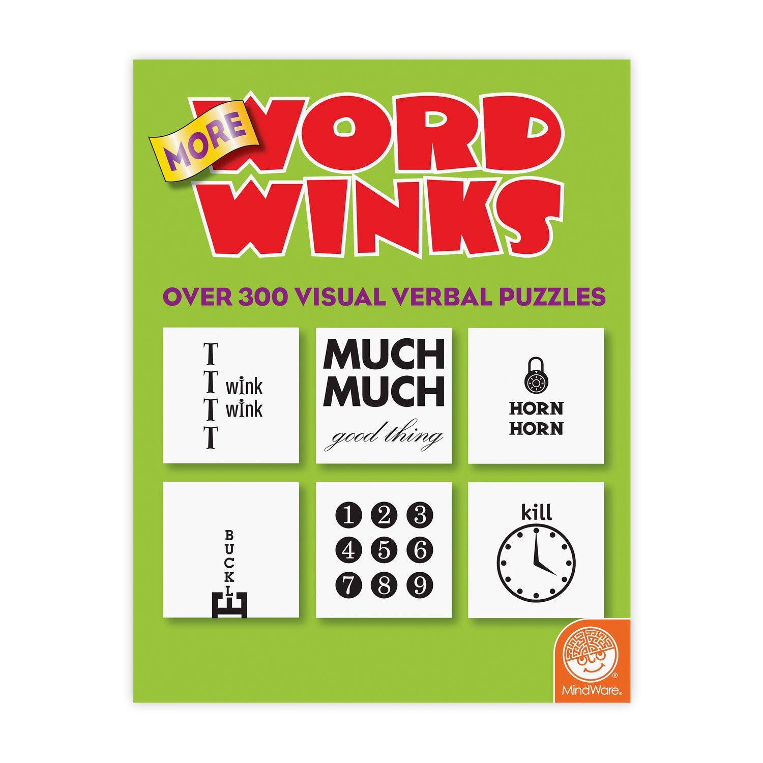 MindWare Brain Teasers: More Word Winks visual word puzzles,Used
