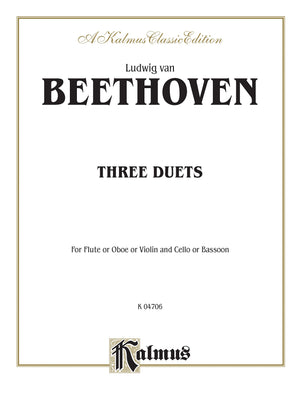 Three Duets: For Flute or Oboe or Violin and Cello or Bassoon: Kalmus Classic Edition (Kalmus Edition),Used