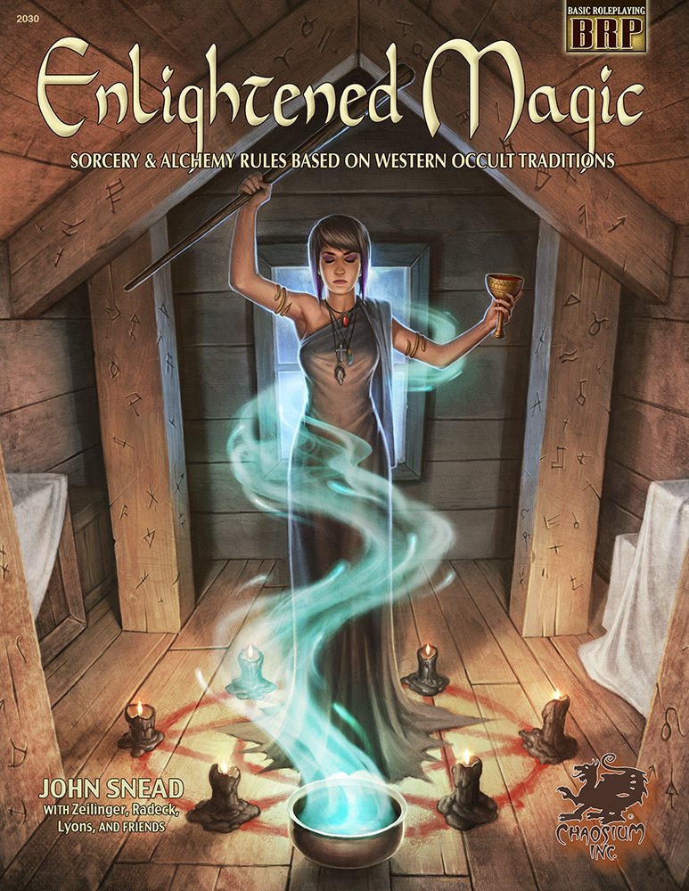 Enlightened Magic: Sorcery and Alchemy Rules Based on Western Occult Traditions (Basic Roleplaying),Used