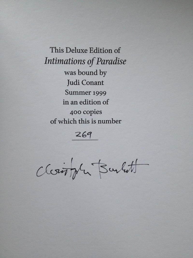 Intimations Of Paradise: Photographs By Christopher Burkett-used