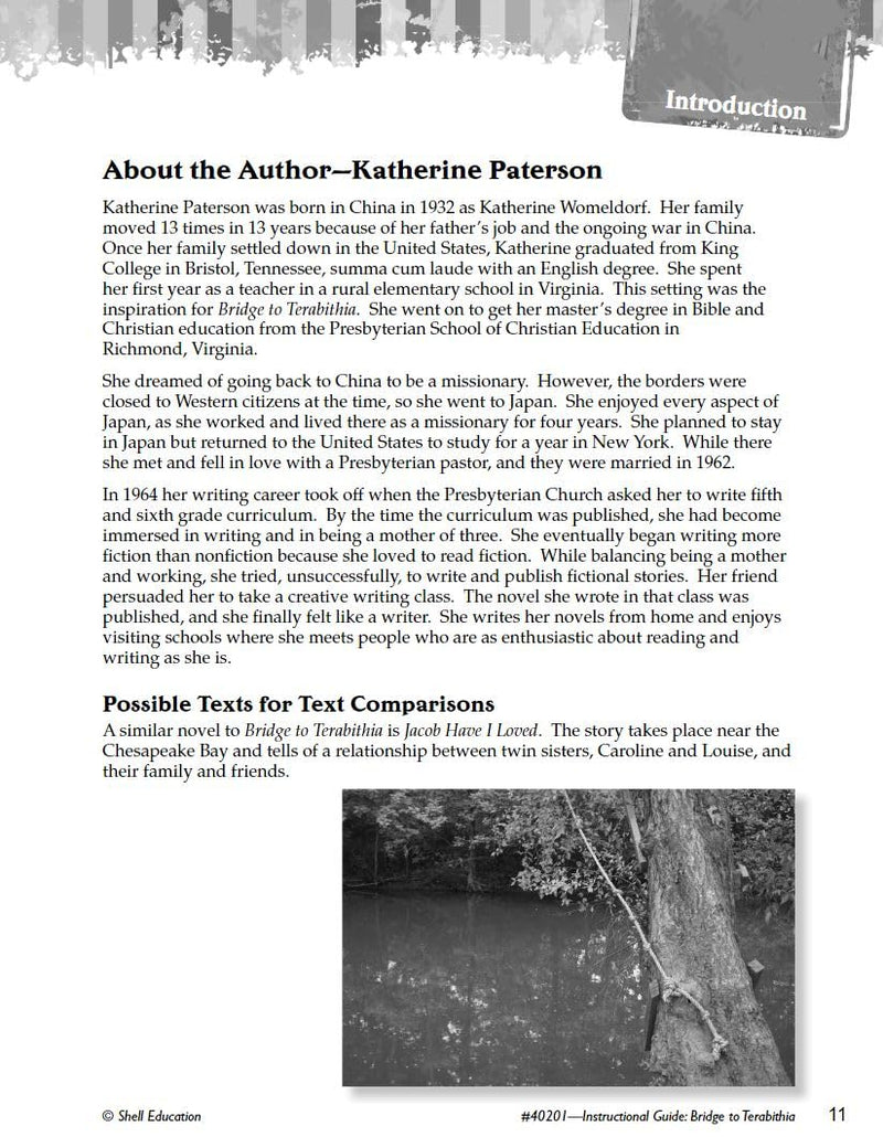 Bridge to Terabithia: An Instructional Guide for Literature  Novel Study Guide for 4th8th Grade Literature with Close Reading ,Used
