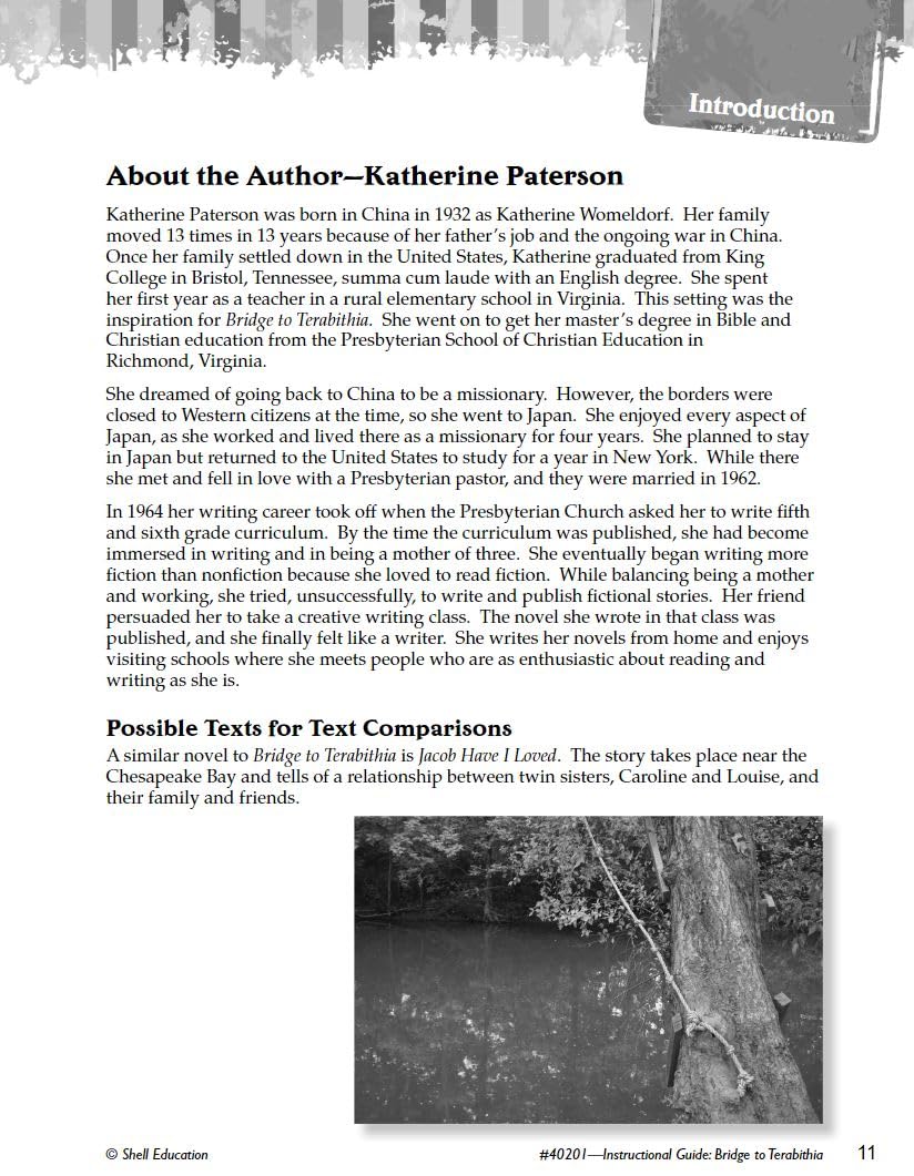 Bridge to Terabithia: An Instructional Guide for Literature  Novel Study Guide for 4th8th Grade Literature with Close Reading ,Used
