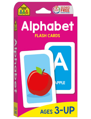 School Zone Alphabet Flash Cards: 56 Cards, Toddler, Preschool, Learn The Abc'S, Letters, Phonics, Colorful & Fun Learning, Ages,Used