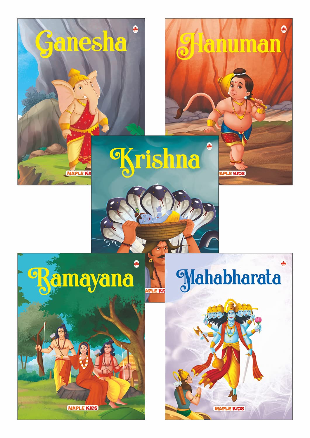 My First Mythology Tale (Illustrated) (Set Of 5 Books) - Mahabharata, Krishna, Hanuman, Ganesha, Ramayana - Story Book For Kids