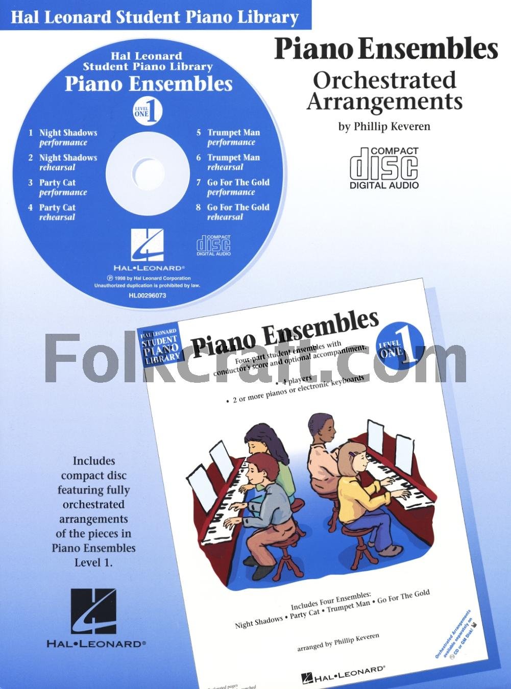 Piano Ensembles: Level 1 (Hal Leonard Student Piano Library),Used