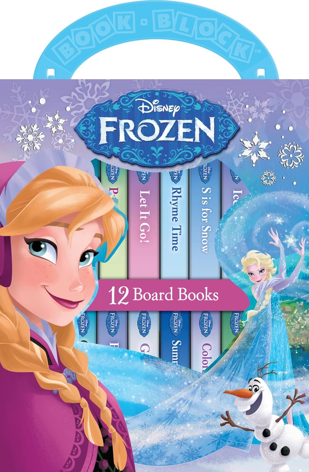 Disney Frozen  My First Library Board Book Block 12Book Set  PI Kids,Used