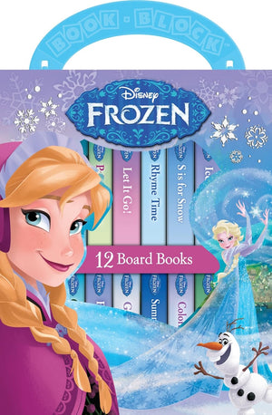 Disney Frozen  My First Library Board Book Block 12Book Set  PI Kids,Used