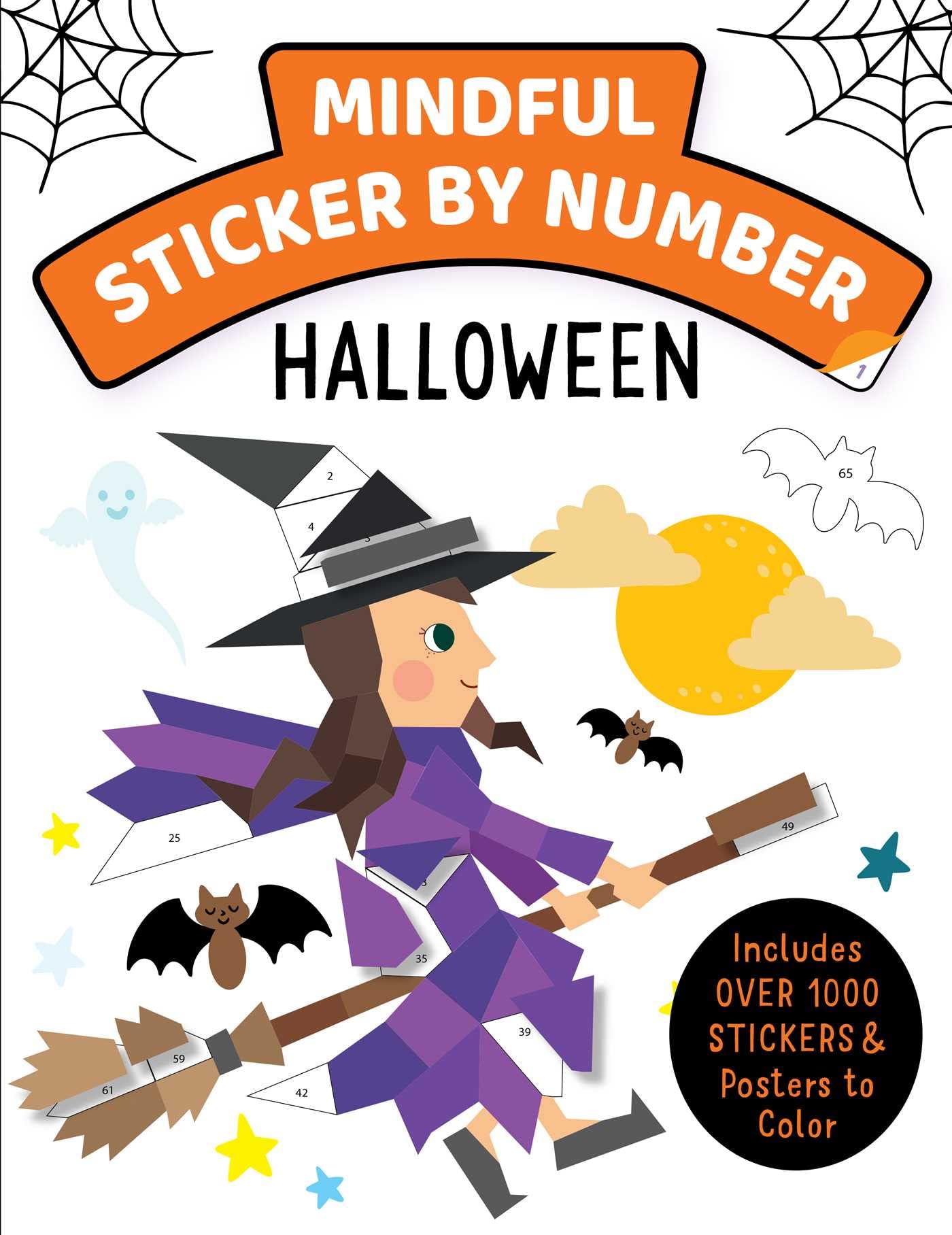 Mindful Sticker By Number: Halloween: (Sticker Books For Kids, Activity Books For Kids, Mindful Books For Kids),New