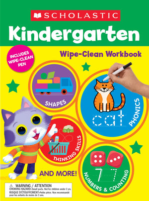 Kindergarten Wipeclean Workbook,New