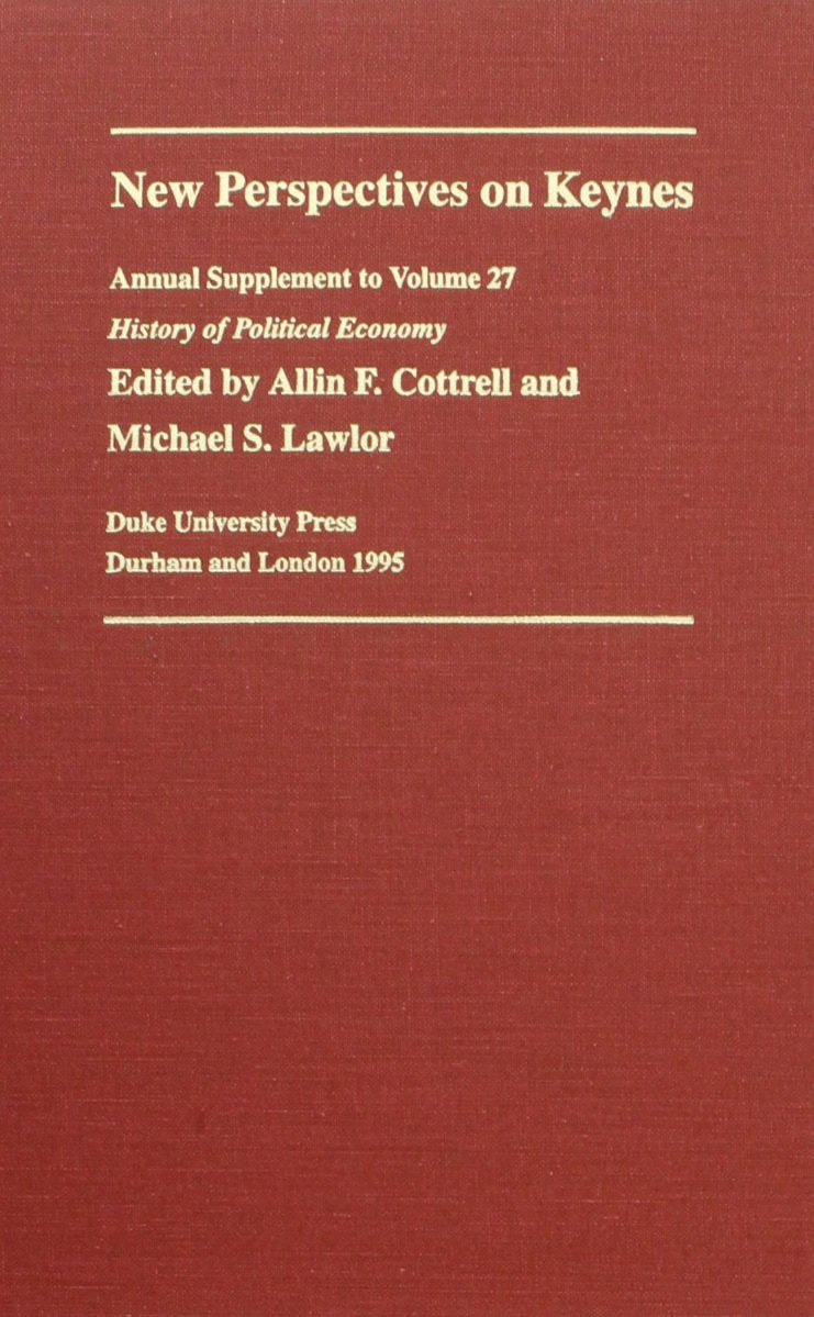 New Perspectives On Keynes (Volume 27) (History Of Political Economy Annual Supplement),Used