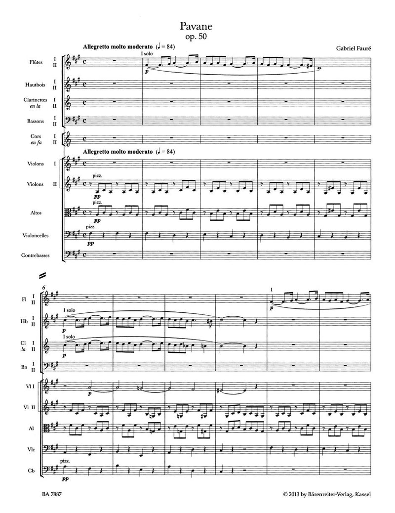 Faur: Pavane, N 100a, Op. 50 (Full Score),Used