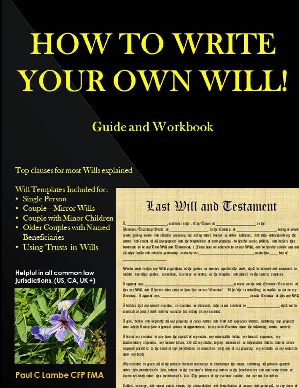 HOW TO WRITE YOUR OWN WILL! Guide and Workbook,Used