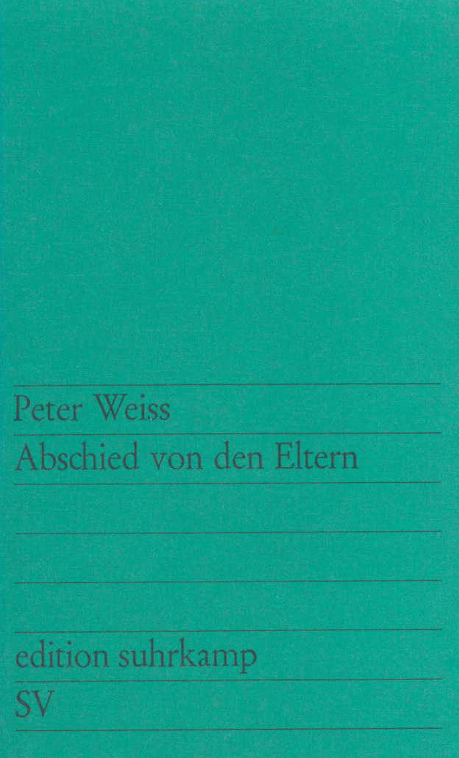 Edition Suhrkamp, Nr.85, Abschied von den Eltern,Used