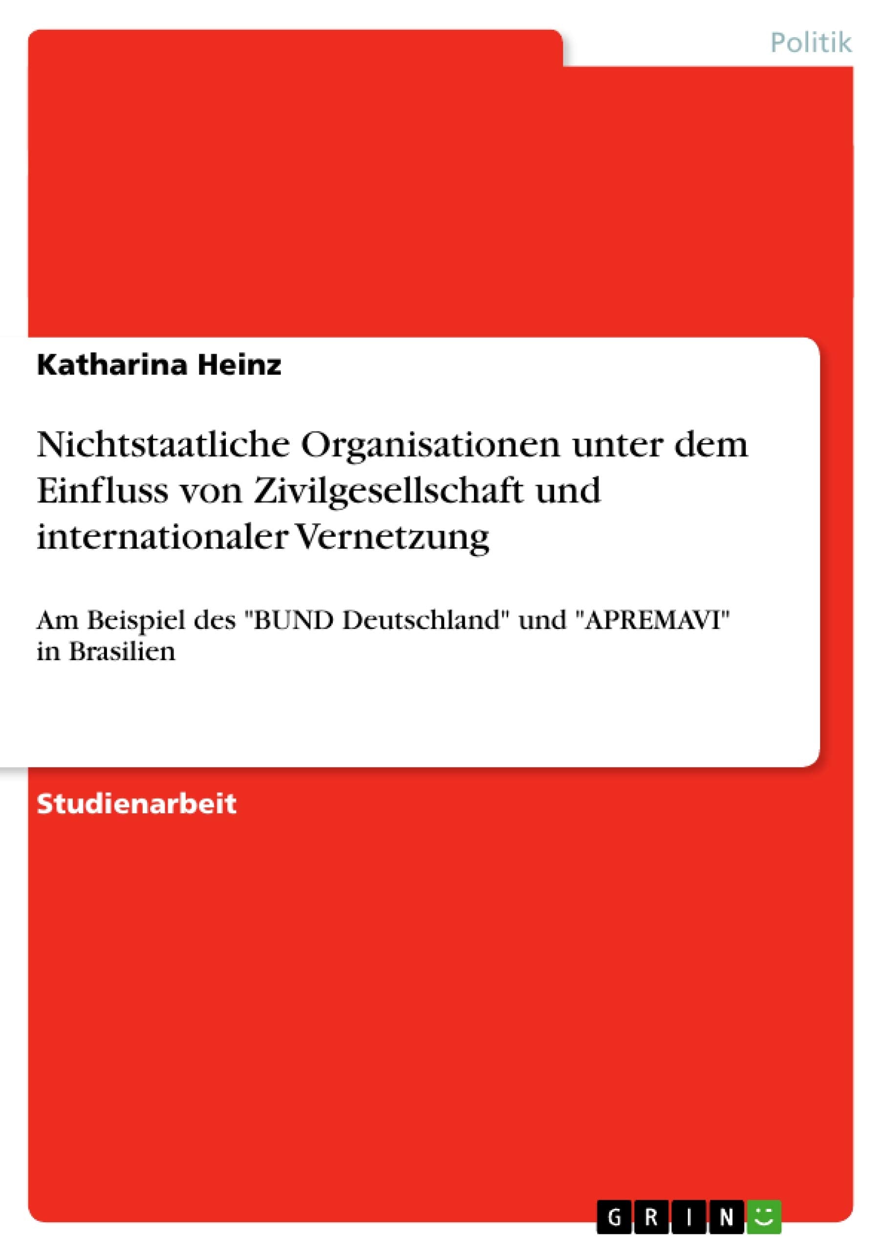 Nichtstaatliche Organisationen unter dem Einfluss von Zivilgesellschaft und internationaler Vernetzung: Am Beispiel des 