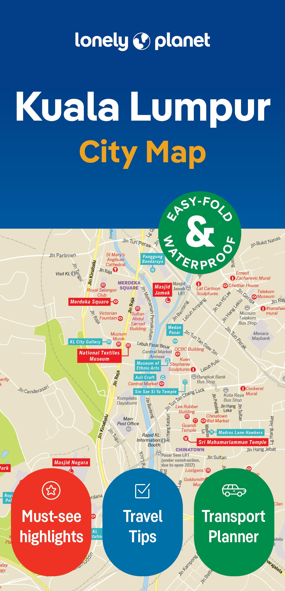 Lonely Planet Kuala Lumpur City Map,New