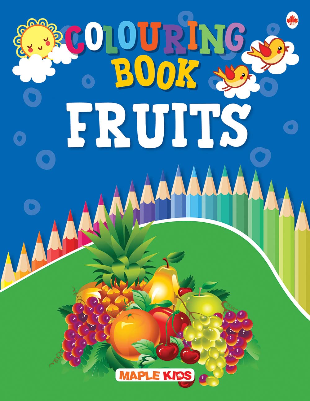 Colouring Boook - Fruits - Crayons Colour - Colouring Activity Book - Gift To Children For Painting, Drawing And Colouring - Age 2+ - Activity Colouring Book For Children
