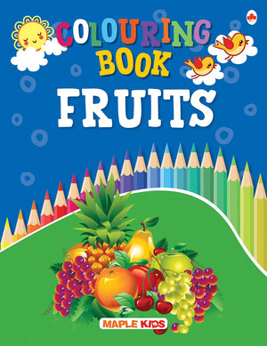 Colouring Boook - Fruits - Crayons Colour - Colouring Activity Book - Gift To Children For Painting, Drawing And Colouring - Age 2+ - Activity Colouring Book For Children