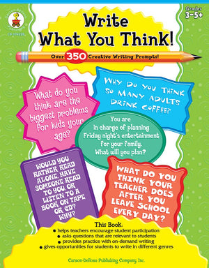Write What You Think!, Grades 3  8,Used