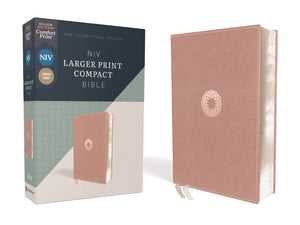 NIV, Larger Print Compact Bible(8.5Point Print Size), Leathersoft, Pink, Red Letter, Comfort Print
