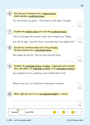 New KS2 English Targeted Question Book: Challenging Grammar, Punctuation & Spelling  Year 5 Stretch (CGP KS2 English),Used