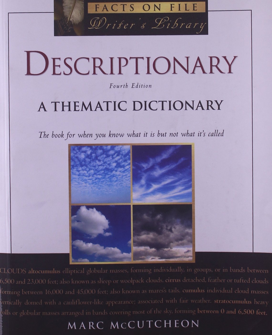 Descriptionary: A Thematic Dictionary, Fourth Edition (Writers Library)-used