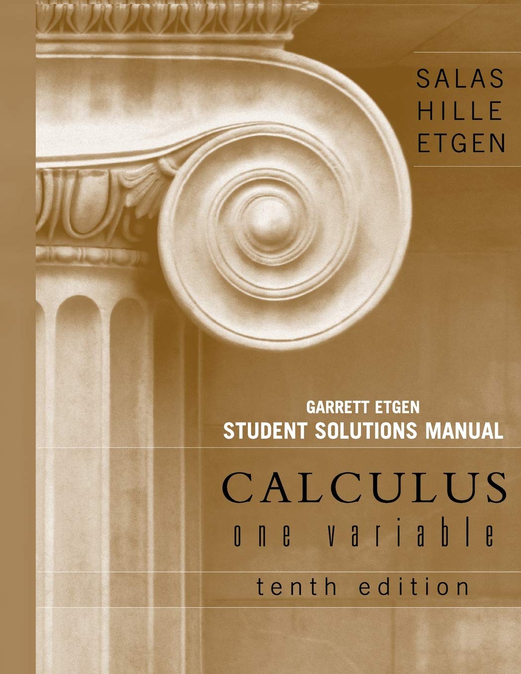 Calculus, Student Solutions Manual (Chapters 1  12): One Variable,Used