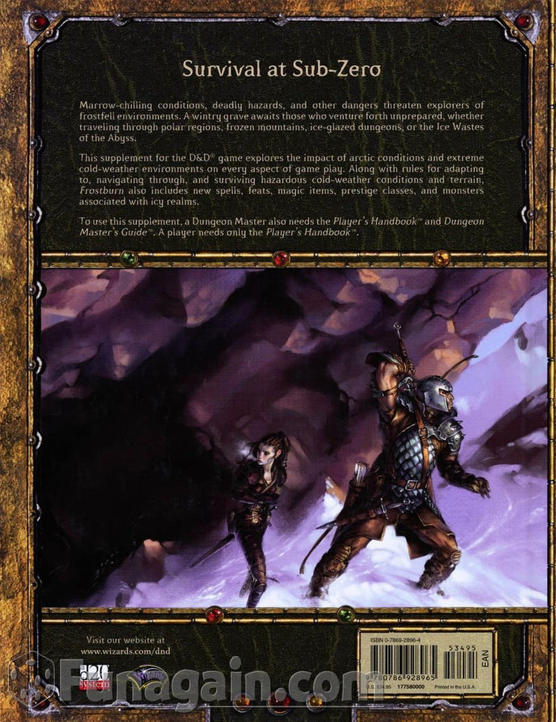 Frostburn: Mastering The Perils Of Ice And Snow (Dungeons & Dragons D20 3.5 Fantasy Roleplaying Supplement),Used