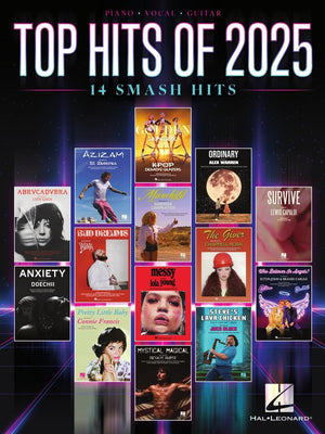 Top Hits Of 2025: 14 Smash Hits Arranged For Piano, Voice, And Guitar With Full Lyrics