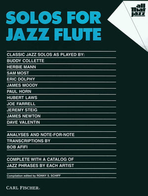 Atj307  Solos For Jazz Flute (All That Jazz Series) (Flute Traversie),New