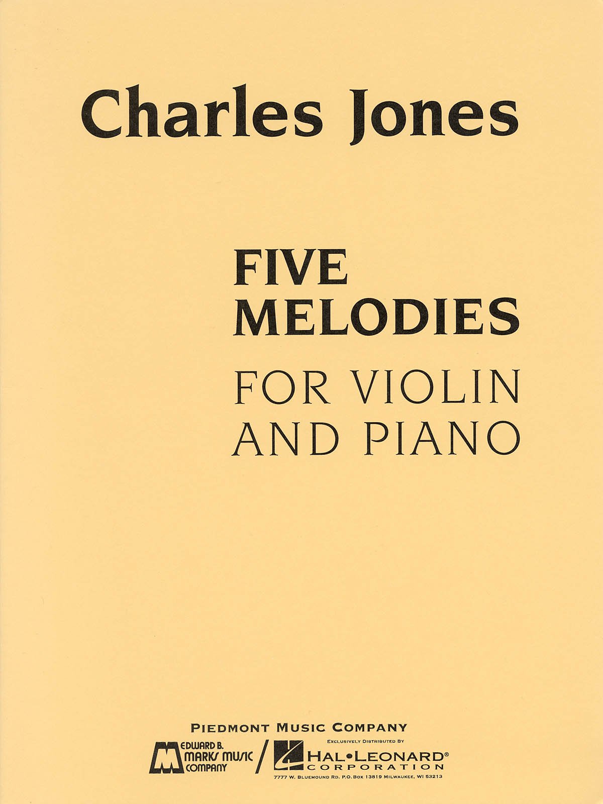 Five Melodies for Violin and Piano,Used
