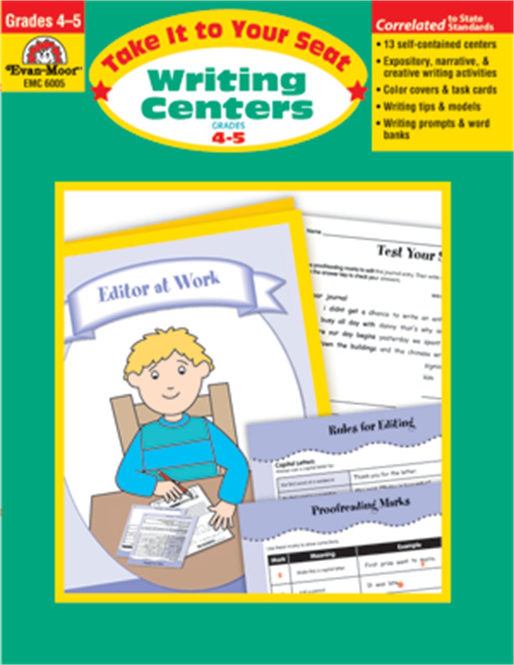 Take It to Your Seat Writing Centers, Grades 45,New