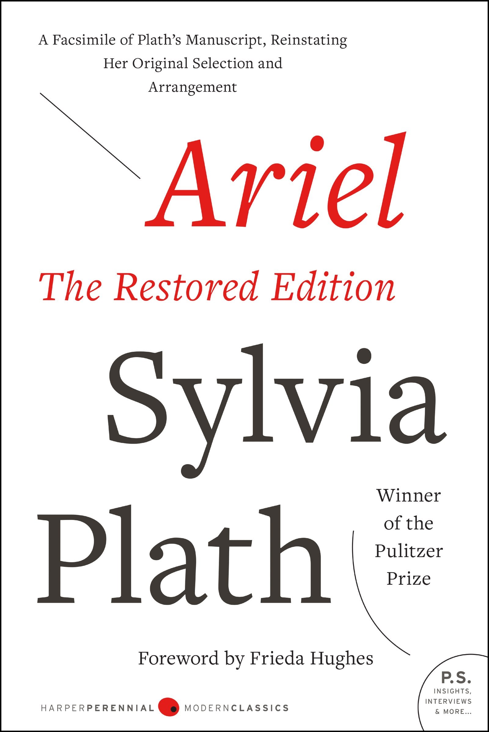 Ariel: The Restored Edition: A Facsimile of Plath's Manuscript, Reinstating Her Original Selection and Arrangement (Modern Class,New