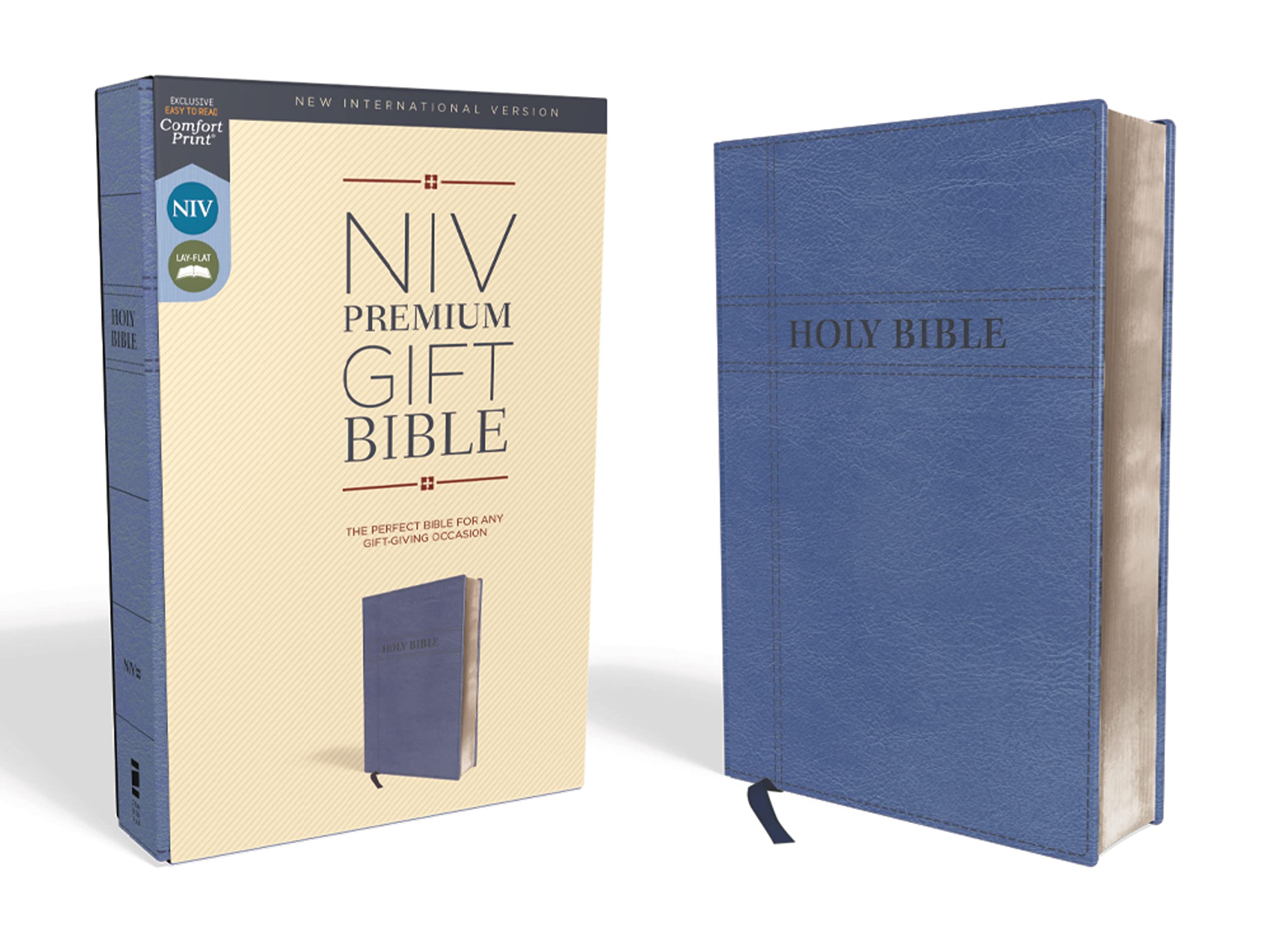 NIV, Premium Gift Bible, Leathersoft, Navy, Red Letter, Comfort Print: The Perfect Bible for Any GiftGiving Occasion,Used