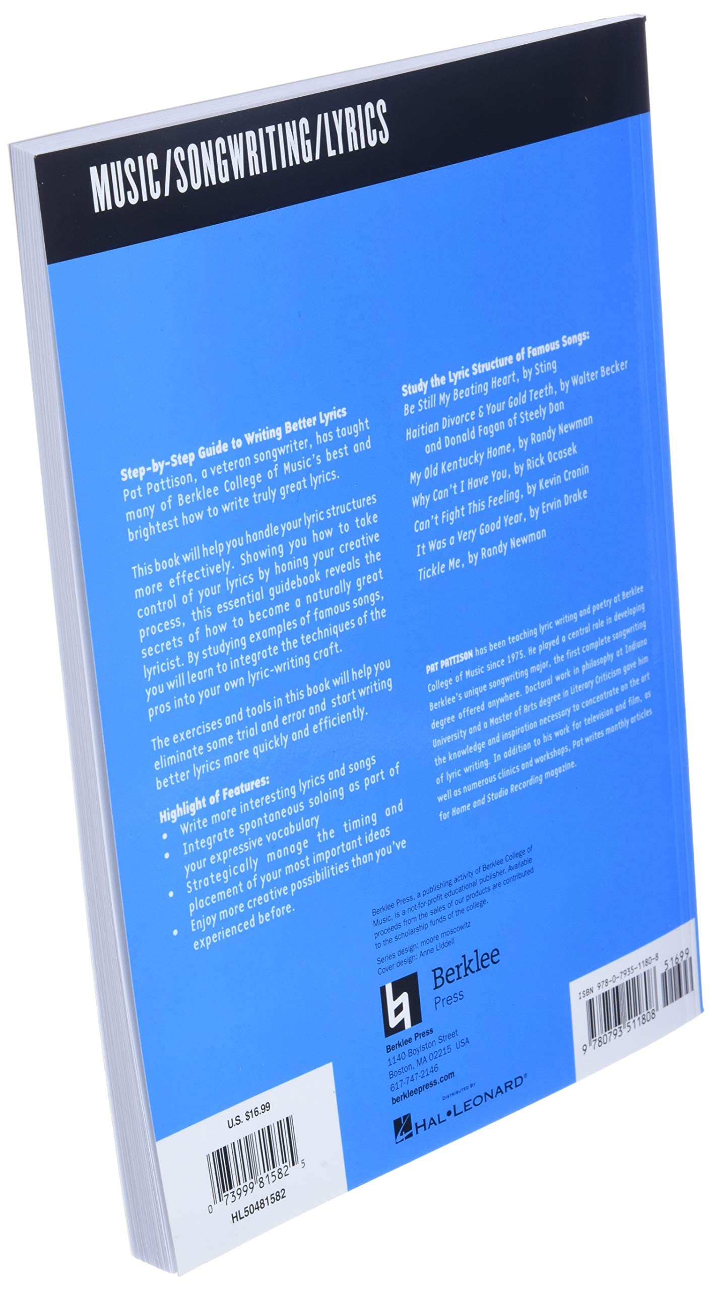 Songwriting: Essential Guide to Lyric Form and Structure from a Songwriting Veteran (Songwriting Guides),New