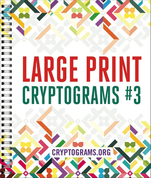 Large Print Cryptograms #3,New