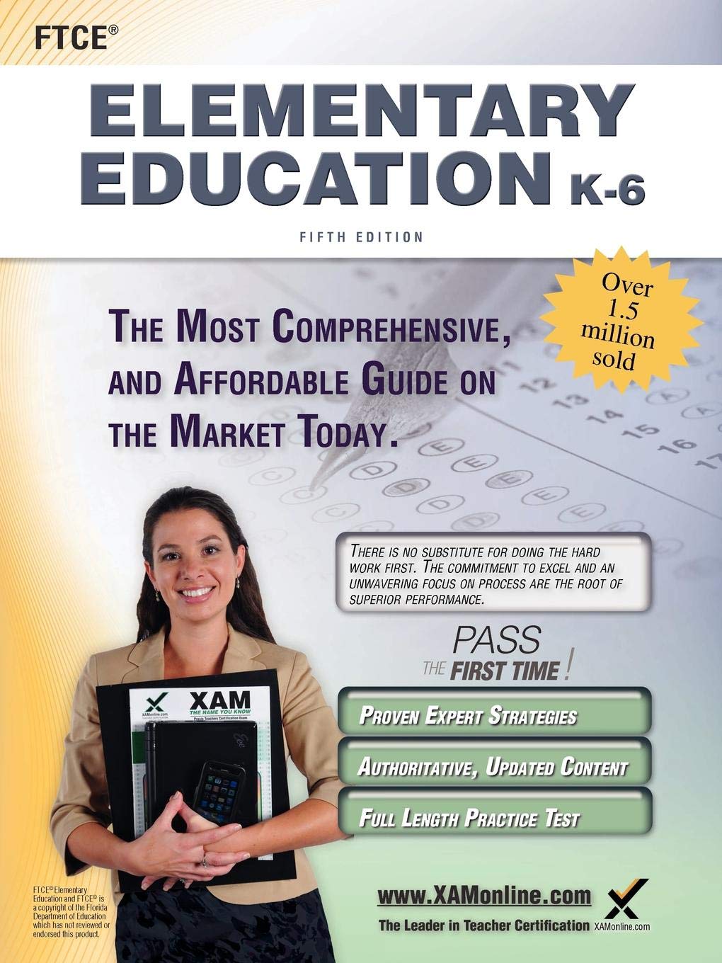 FTCE Elementary Education K6 Teacher Certification Study Guide Test Prep,Used
