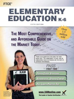 FTCE Elementary Education K6 Teacher Certification Study Guide Test Prep,Used